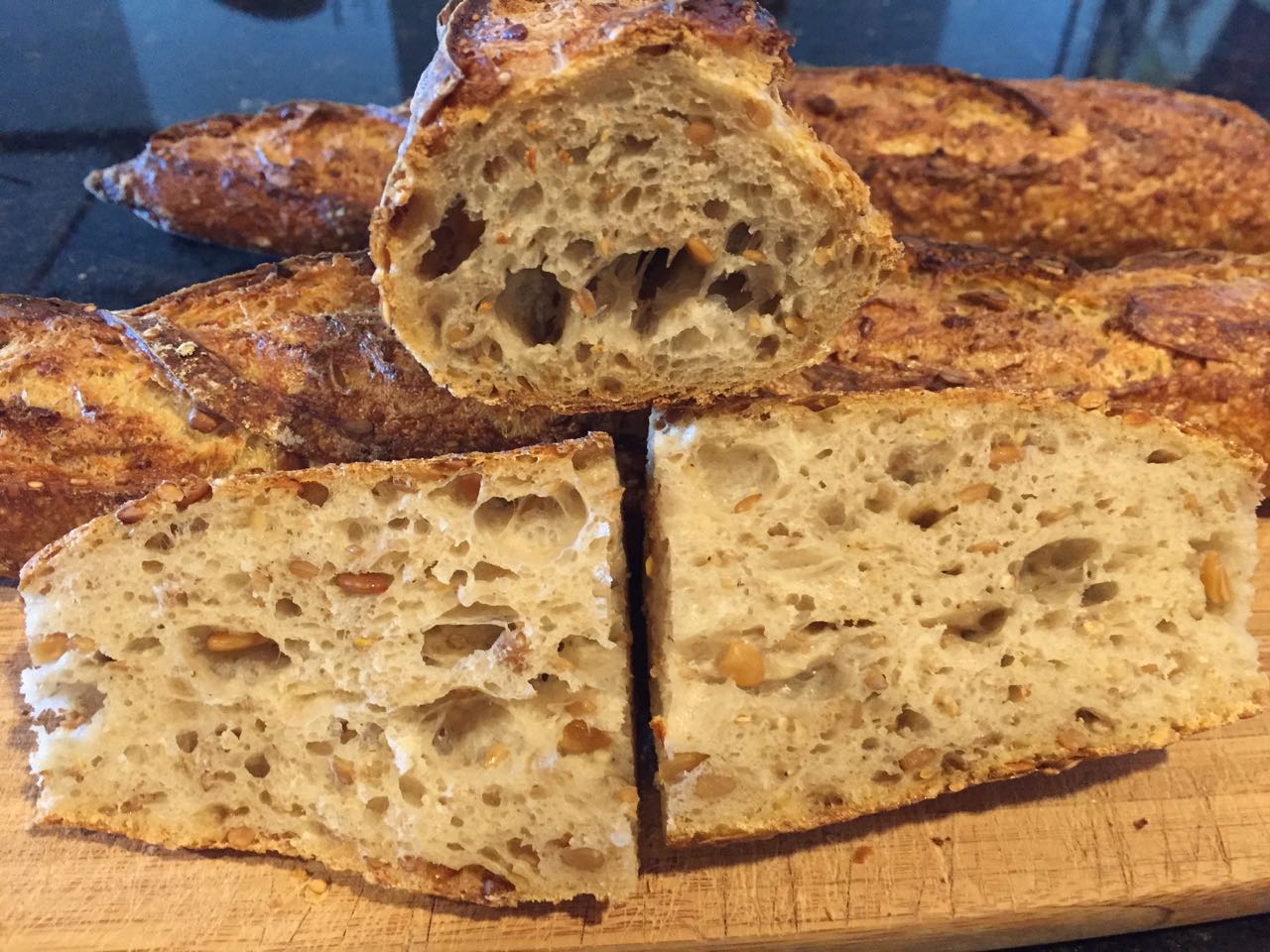 Hamelman SD Seed Bread, as baguettes of course... The Fresh Loaf